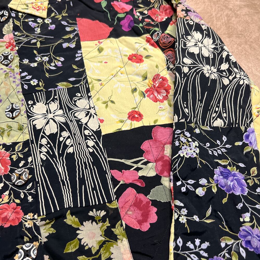 Vintage 90s Casual Studio Patchwork Jacket Uphols… - image 4